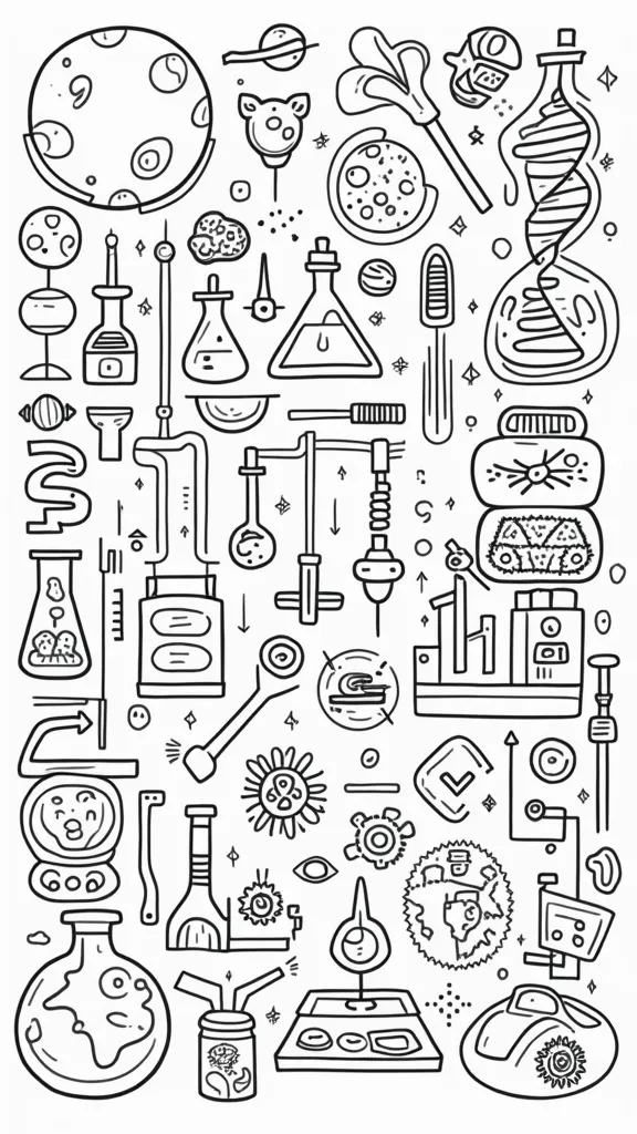 coloring page science